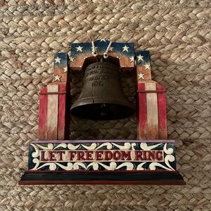 Jim Shore Patriotic Liberty Bell Decor - Red, White & Blue